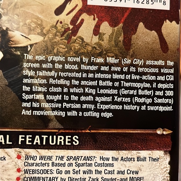 300 (movie) - DVD - Used - Gerard Butler, dir. by Zach Snyder - Picture 3 of 10